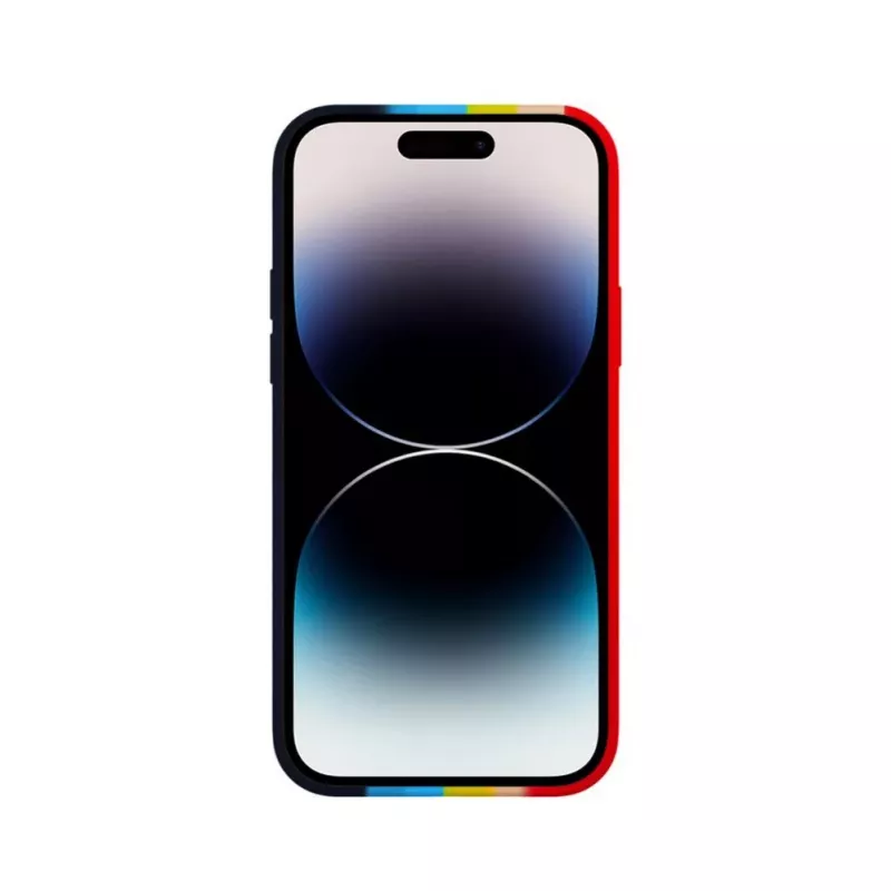 Evelatus Apple iPhone 14 Pro Max Silicone Case Multi-Colored Rainbow
