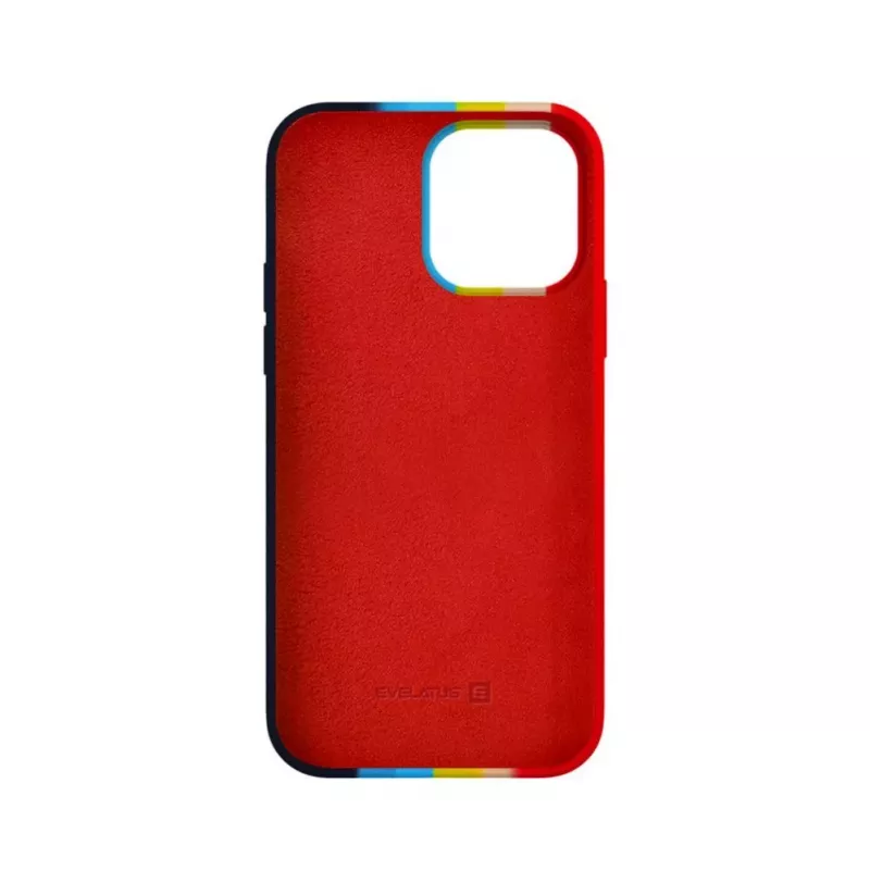 Evelatus Apple iPhone 14 Pro Max Silicone Case Multi-Colored Rainbow