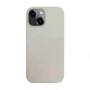 iLike Apple iPhone 13 Silikonowe Plastikowe Etui Eco Print Design Biały