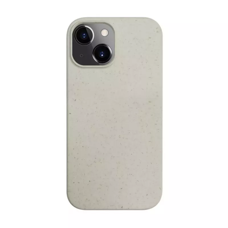iLike Apple iPhone 13 Silikonowe Plastikowe Etui Eco Print Design Biały