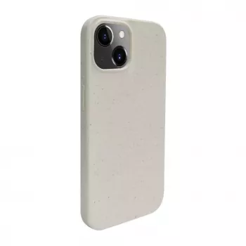 iLike Apple iPhone 13 Silikonowe Plastikowe Etui Eco Print Design Biały