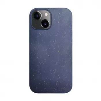 iLike Apple iPhone 13 Silikonowa Plastikowa Etui Eco Print Design Niebieski