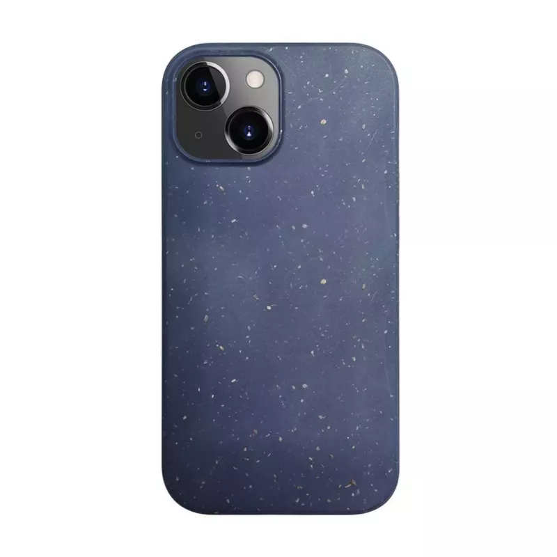 iLike Apple iPhone 13 Silikonowa Plastikowa Etui Eco Print Design Niebieski