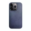 iLike Apple iPhone 13 Pro Max Silikonowo-Plastikowe Etui Eco Print Design Niebieski