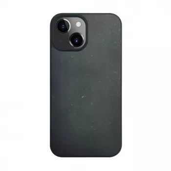 iLike Apple iPhone 14 Silikonowo-Plastikowe Etui Eco Print Design Czarny