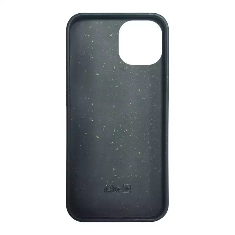 iLike Apple iPhone 14 Silikonowo-Plastikowe Etui Eco Print Design Czarny