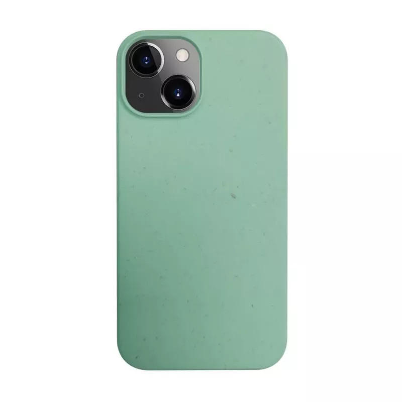 iLike Apple iPhone 14 Silikonowo-Plastikowe Etui Eco Print Design Flower Green