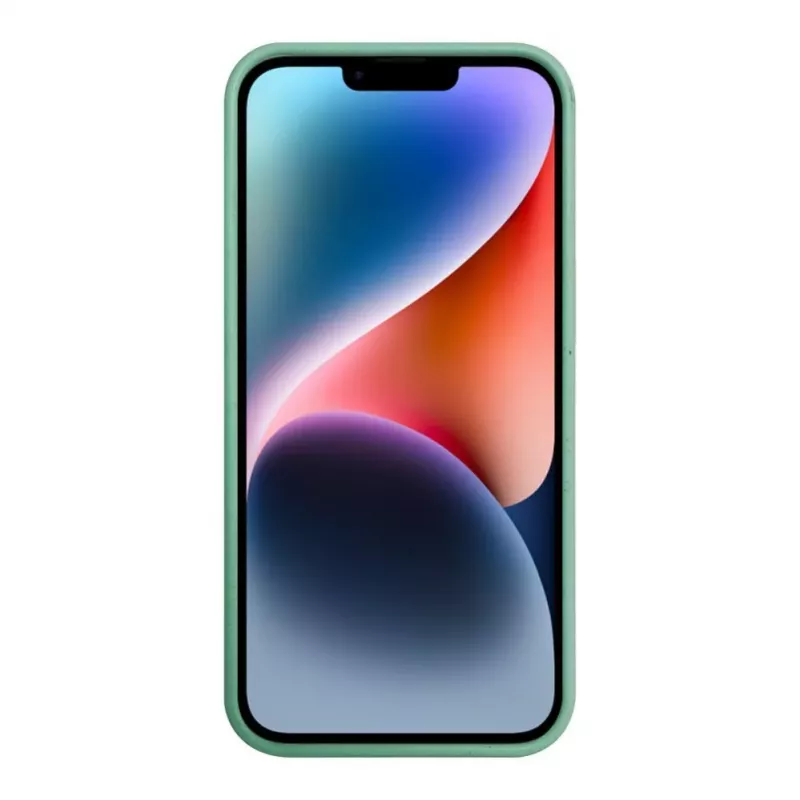 iLike Apple iPhone 14 Silikonowo-Plastikowe Etui Eco Print Design Flower Green