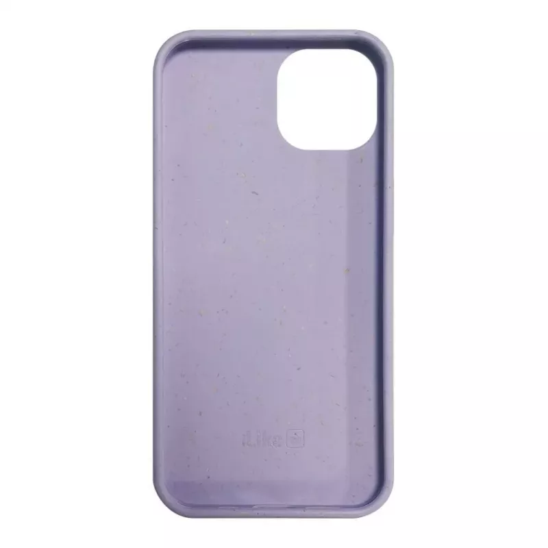 iLike Apple iPhone 14 Silikonowo-Plastikowe Etui Eco Print Design Kwiaty Fioletowy