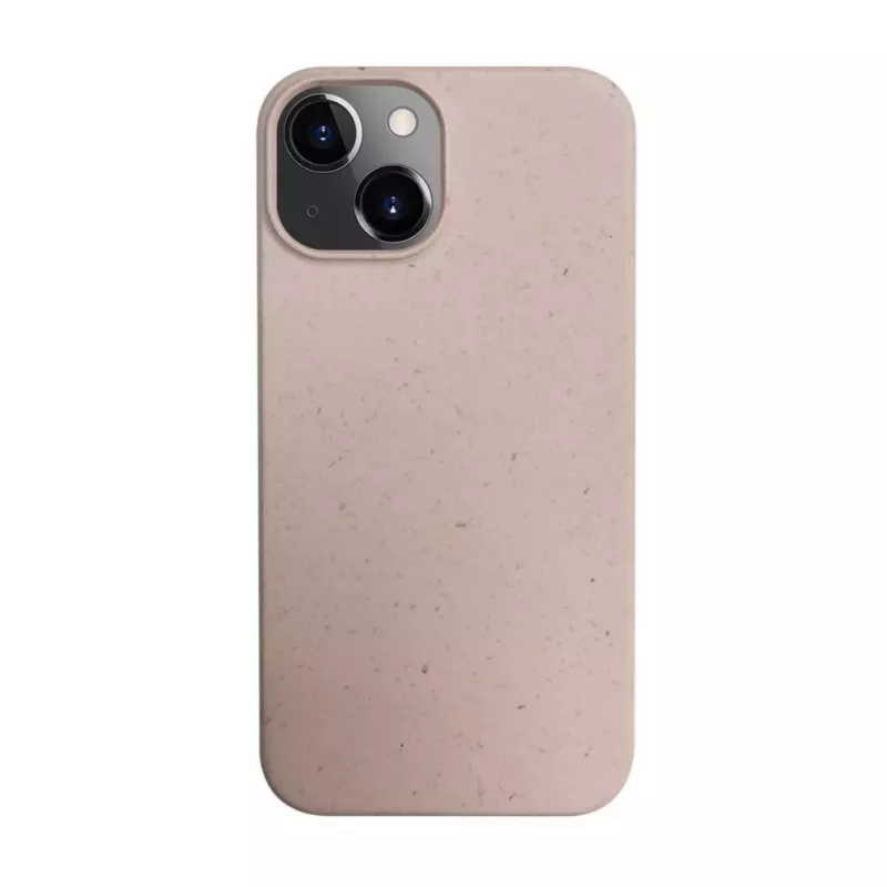 iLike Apple iPhone 14 Silikonowe Plastikowe Etui Eco Print Design Beżowy