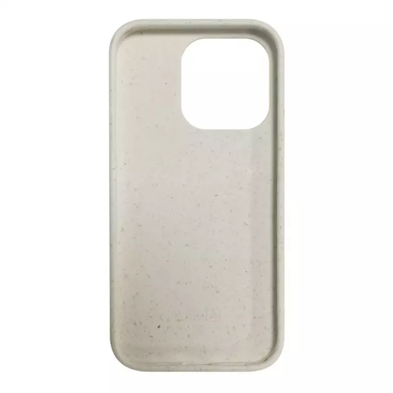 iLike Apple iPhone 14 Pro Max Silikonowe Plastikowe Etui Eco Print Design Biały