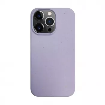 iLike Apple iPhone 14 Pro Max Silikonowo-Plastikowe Etui Eco Print Design Flower Purple