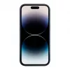 iLike Apple iPhone 14 Pro Silicone Plastic Case Eco Print Design Blue