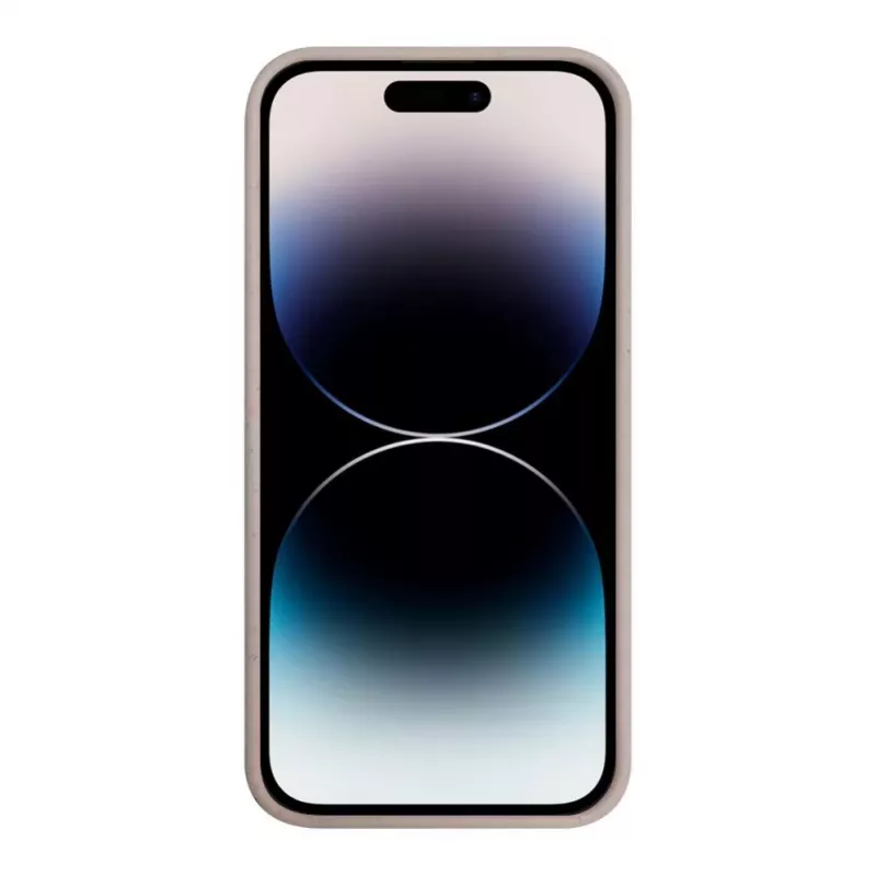 iLike Apple iPhone 14 Pro Silikonowo-Plastikowe Etui Eco Print Design Beżowy
