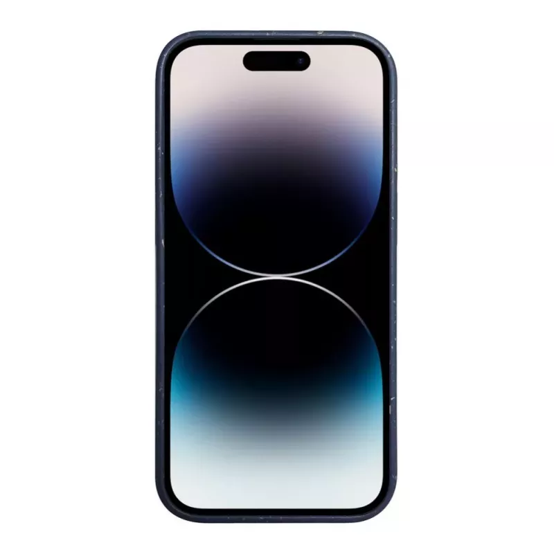iLike Apple iPhone 14 Pro Max Silikonowa Plastikowa Etui Eco Print Design Niebieski