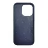 iLike Apple iPhone 14 Pro Max Silikonowa Plastikowa Etui Eco Print Design Niebieski