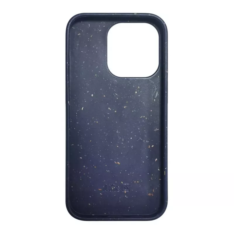 iLike Apple iPhone 14 Pro Max Silikonowa Plastikowa Etui Eco Print Design Niebieski