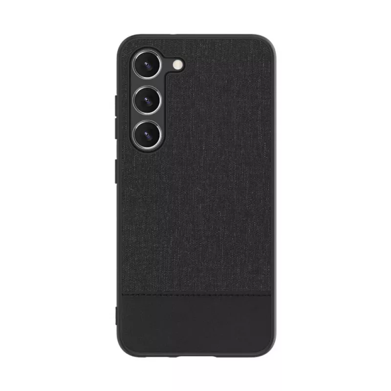 iLike Samsung Galaxy S23 Plastic Leather Back Cover Black