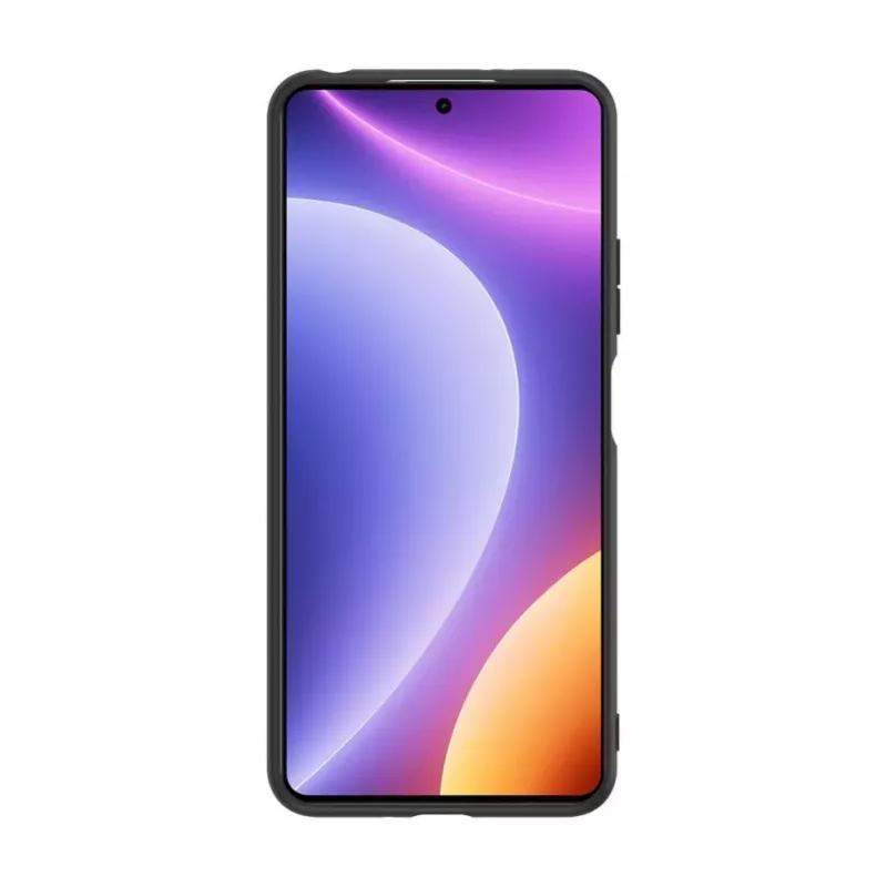 iLike Xiaomi Redmi Note 12 / Poco X5 Plastikowo-Skórzana Tylna Obudowa Czarna