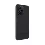 iLike Xiaomi Redmi Note 12 / Poco X5 Plastikowo-Skórzana Tylna Obudowa Czarna