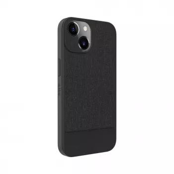 iLike Apple iPhone 14 Plastikowo-Skórzana Pokrywa Tylna Czarna