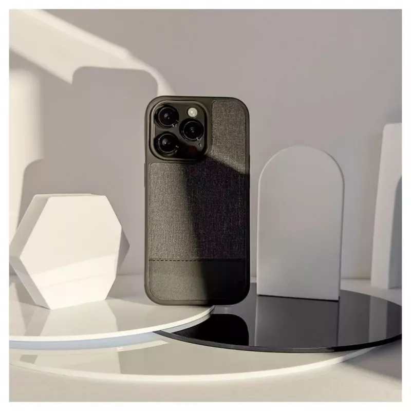 iLike Apple iPhone 14 Pro Plastic Leather Back Cover Gray