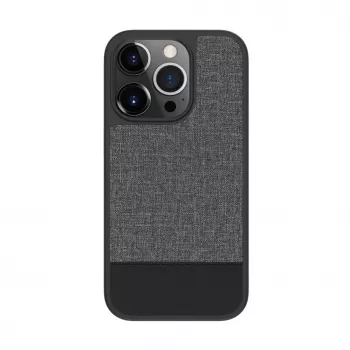 iLike Apple iPhone 14 Pro Max Plastic Leather Back Cover Gray