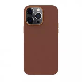 EVELATUS Apple iPhone 13 Pro Genuine Leather Case with MagSafe Brown