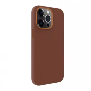 EVELATUS Apple iPhone 13 Pro Genuine Leather Case with MagSafe Brown