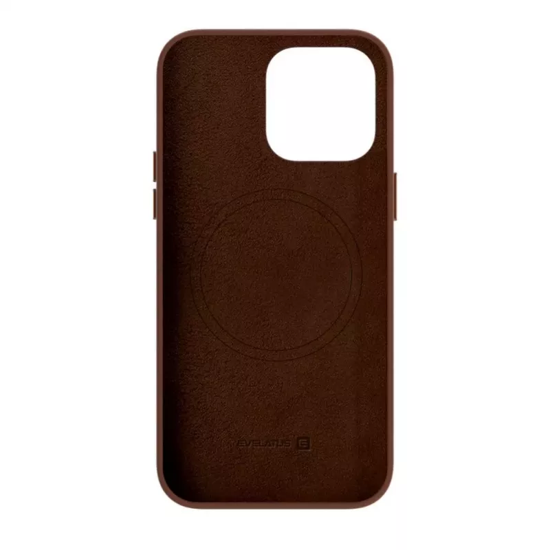 Evelatus Apple iPhone 14 Pro Max Genuine Leather Case with MagSafe Brown