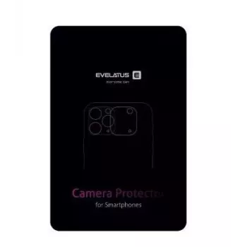 Evelatus Samsung Galaxy S23 Full Camera Lens Protector Armor - Szkło hartowane z aluminiową ramką, twardość 9H, czarny