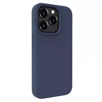 Evelatus Apple iPhone 15 Pro Premium Soft Touch Silicone Case Midnight Blue