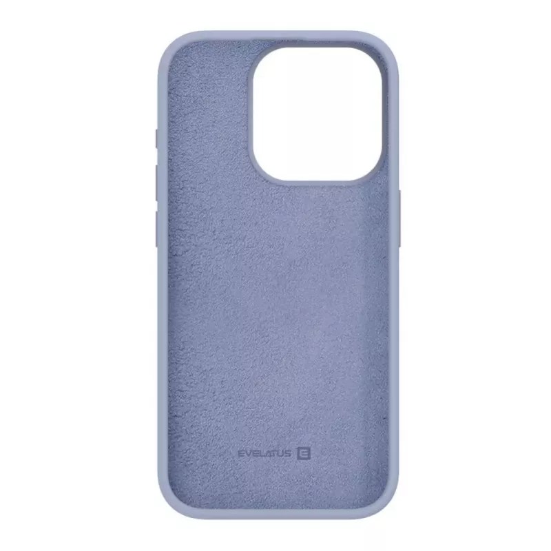 Evelatus Apple iPhone 15 Pro Premium Soft Touch Silicone Case Lavender Gray