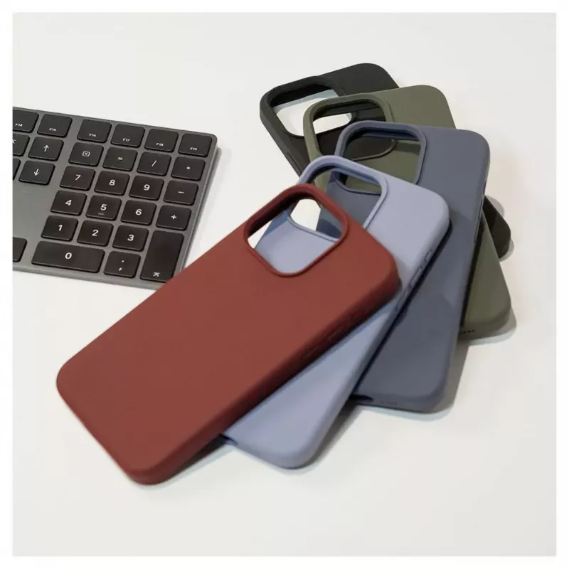 Evelatus Apple iPhone 15 Pro Max Premium Soft Touch Silicone Case Lavender Gray