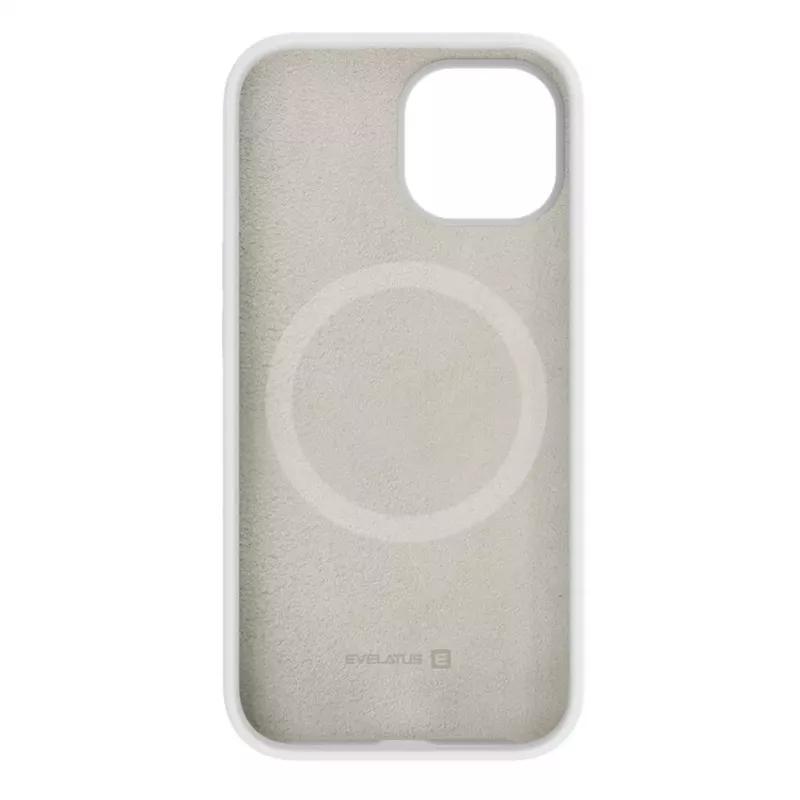 Evelatus Apple iPhone 15 Premium Magsafe Soft Touch Silicone Case White