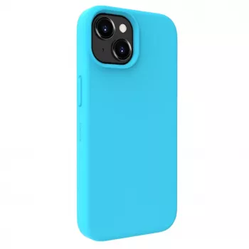 Evelatus Apple iPhone 15 Premium Magsafe Soft Touch Silicone Case Cyan Blue