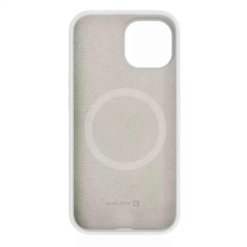 Evelatus Apple iPhone 15 Plus Premium Magsafe Soft Touch Silicone Case White