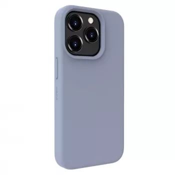 Evelatus Apple iPhone 15 Pro Premium Magsafe Soft Touch Silicone Case Lavender Gray