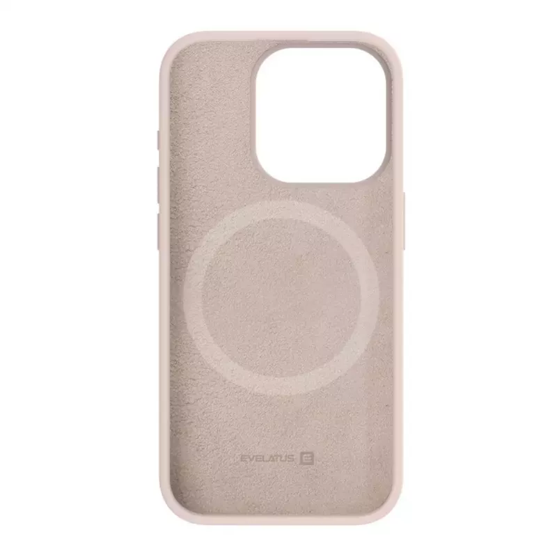 Evelatus Apple iPhone 15 Pro Premium MagSafe Soft Touch Silicone Case Pink Sand
