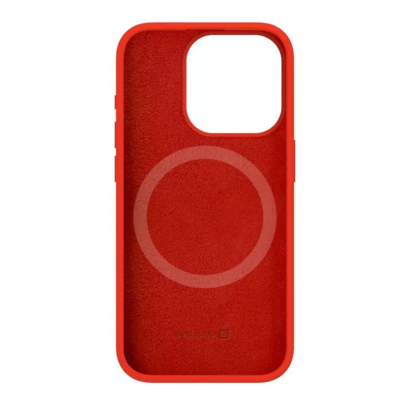 Evelatus Apple iPhone 15 Pro Premium Magsafe Soft Touch Silicone Case Red