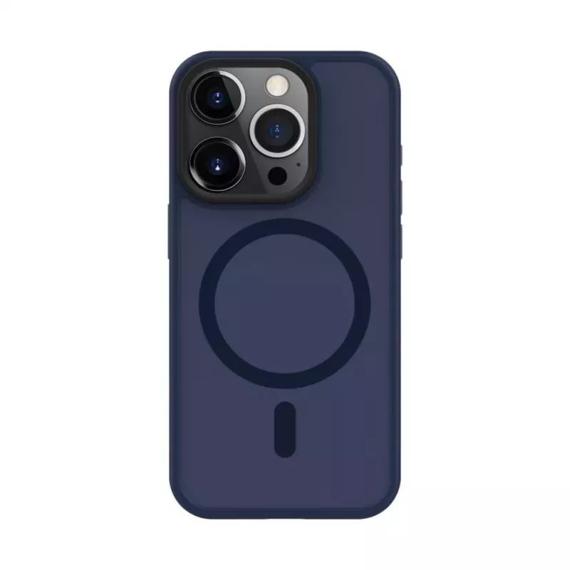 Evelatus Apple iPhone 15 Pro Hybrid Case z MagSafe i ochroną aparatu PC+TPU Ciemnoniebieski