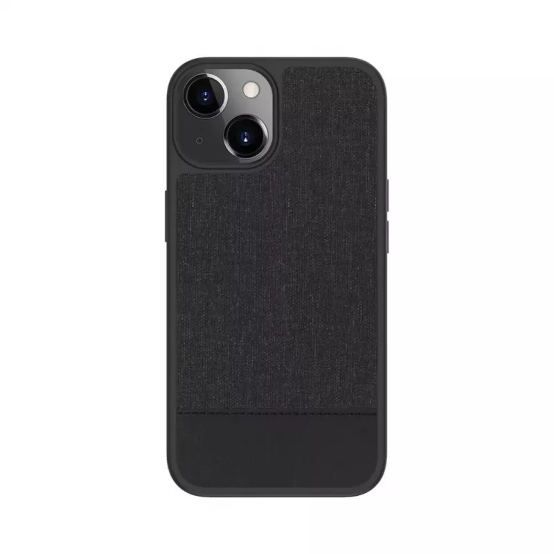 Evelatus Apple iPhone 15 Plastic Leather MagSafe Back Cover Black