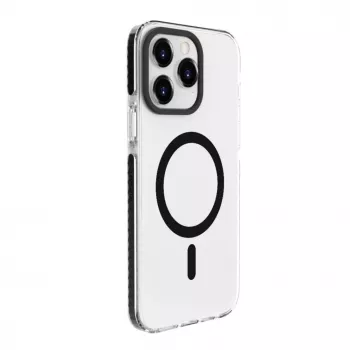Evelatus Apple iPhone 15 Pro Max Clear Case PC+TPU With MagSafe Transparent Black