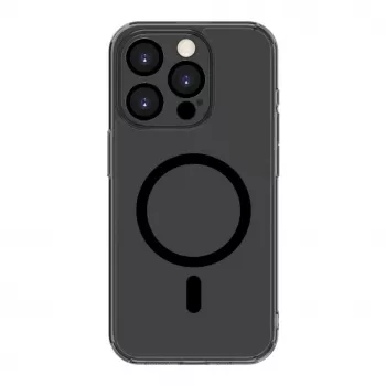 Evelatus Apple iPhone 15 Pro Max Clear Case With MagSafe and Camera Protection Transparent Black