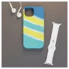 Evelatus Apple iPhone 15 Silikonowe Etui Wielokolorowe Żółto-Zielone