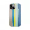 Evelatus Apple iPhone 15 Silikonowe Etui Wielokolorowe Niebieski Różowy