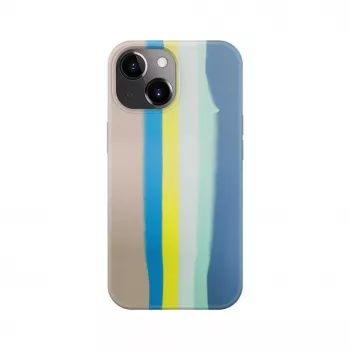 Evelatus Apple iPhone 15 Silikonowe Etui Wielokolorowe Niebieski Różowy