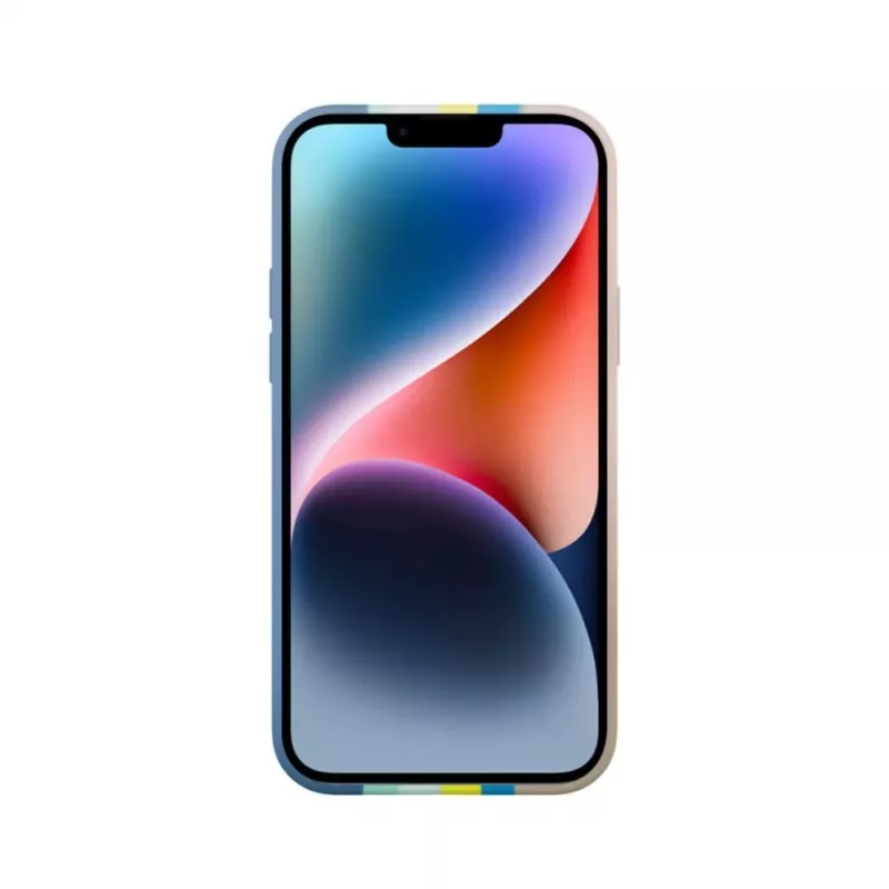 Evelatus Apple iPhone 15 Silikonowe Etui Wielokolorowe Niebieski Różowy