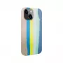 Evelatus Apple iPhone 15 Silikonowe Etui Wielokolorowe Niebieski Różowy