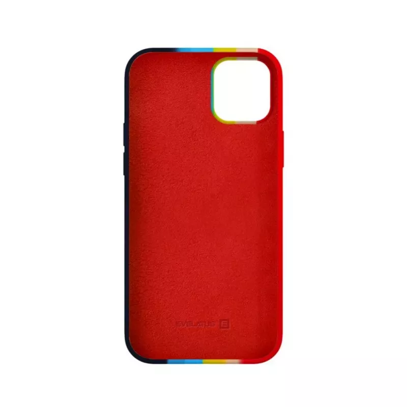Evelatus Apple iPhone 15 Silikonowe Etui Wielokolorowe Tęcza